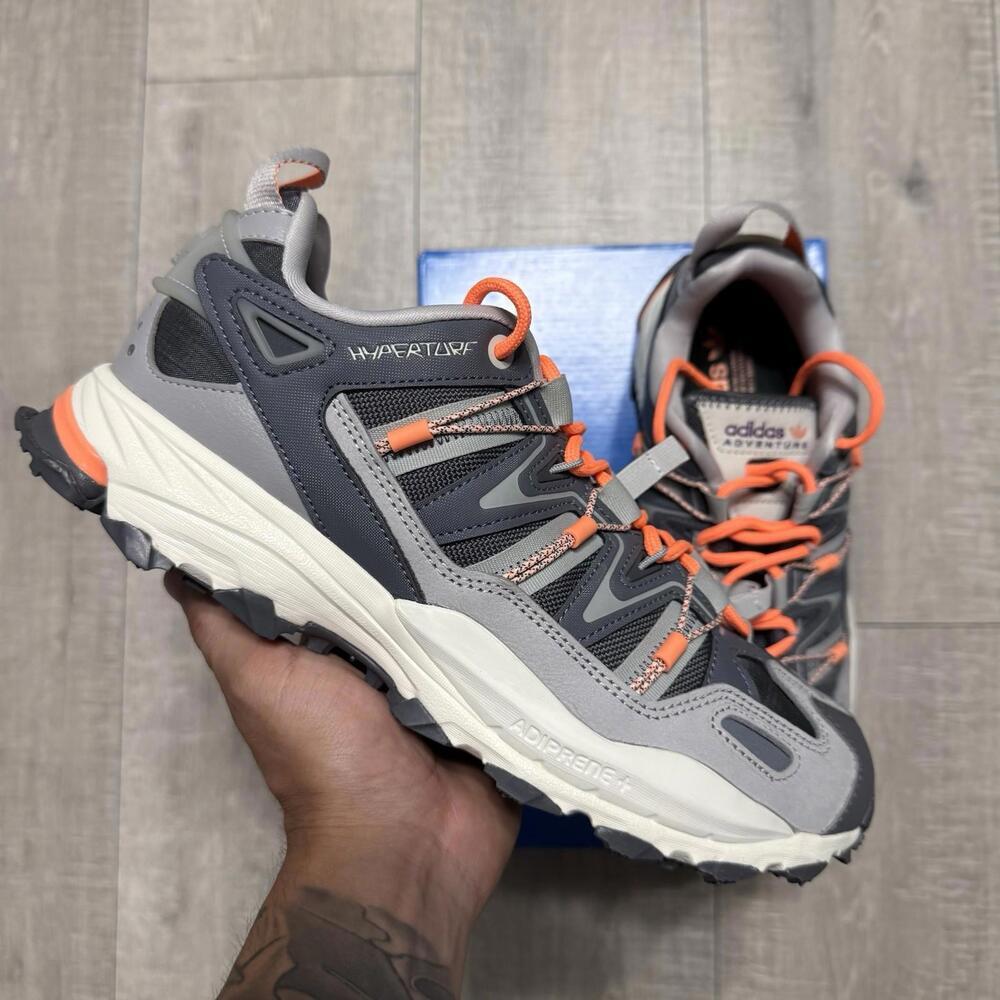 Adidas Hyperturf Hike Trail Outdoor Shoes Grey Five FZ6058 Mens 9